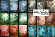Earthy Watercolor with Gold Veins, a Texture Graphic by Marmoris.Arts (Thumbnail 1 of 13)
