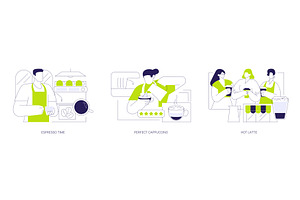 Coffee culture isolated cartoon, a Person Illustration by Visual Generation
