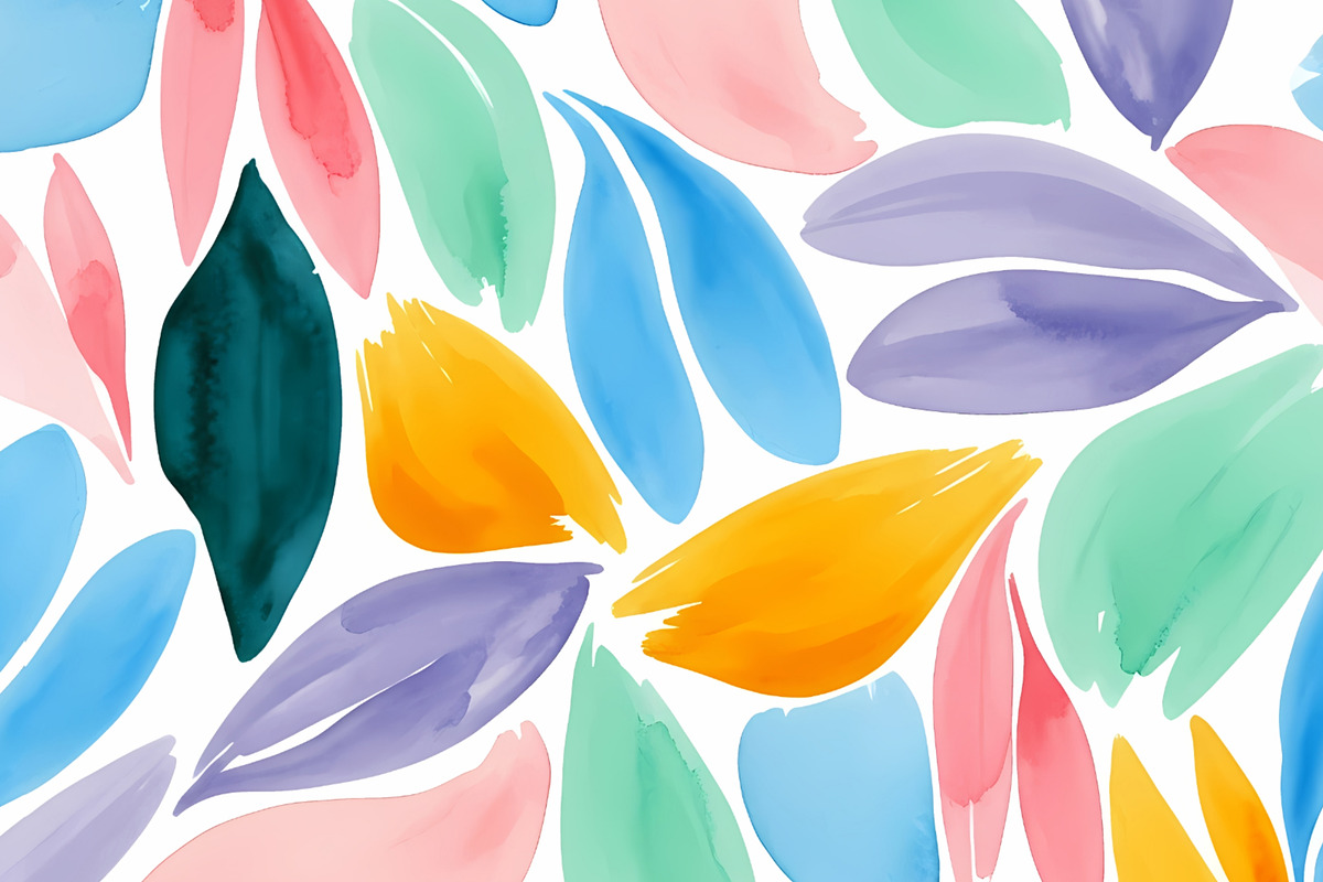 Colorful Watercolor Pattern Design, an Illustration by pixel stock ( pattern ) (Photo 3 of 4)