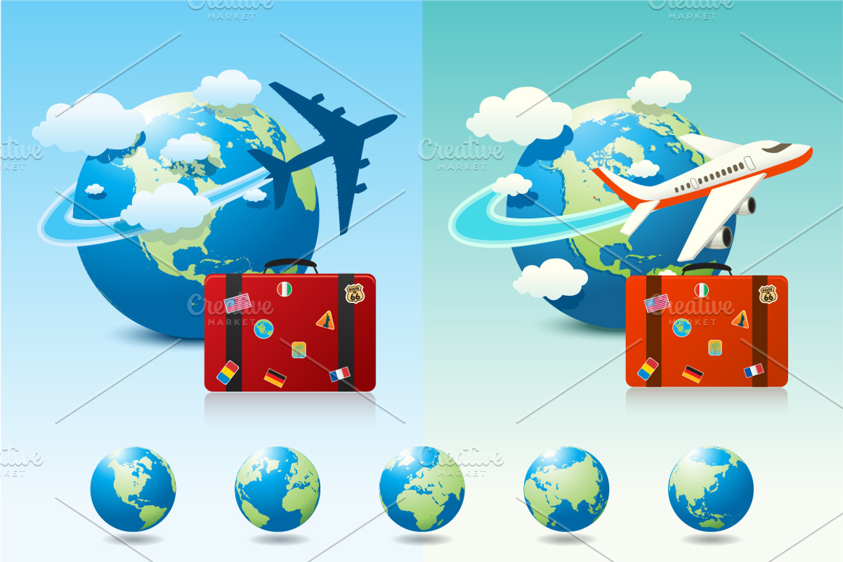 Airplane Travel, a Transportation Illustration by Seyyahil (Photo 3 of 4)