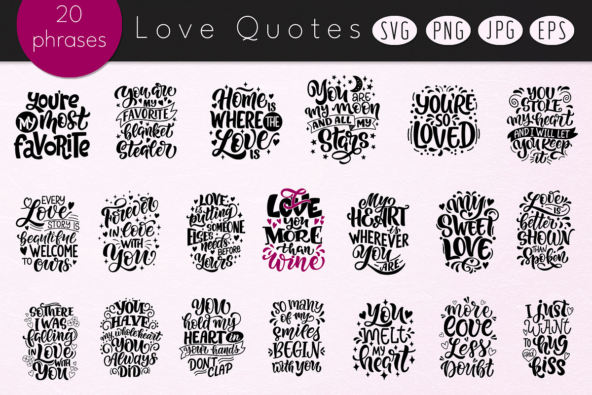 Quotes SVG Bundle. SVG Cut Files, a Graphic by rinaletters (Photo 3 of 9)