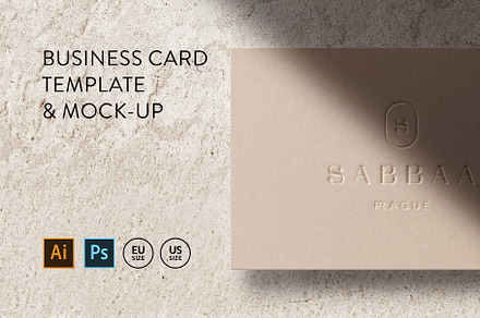 Business Card Mockup Template Logo, a Business Card Template by PrintPixel