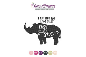 Rhinoceros SVG - Fun Rhino SVG