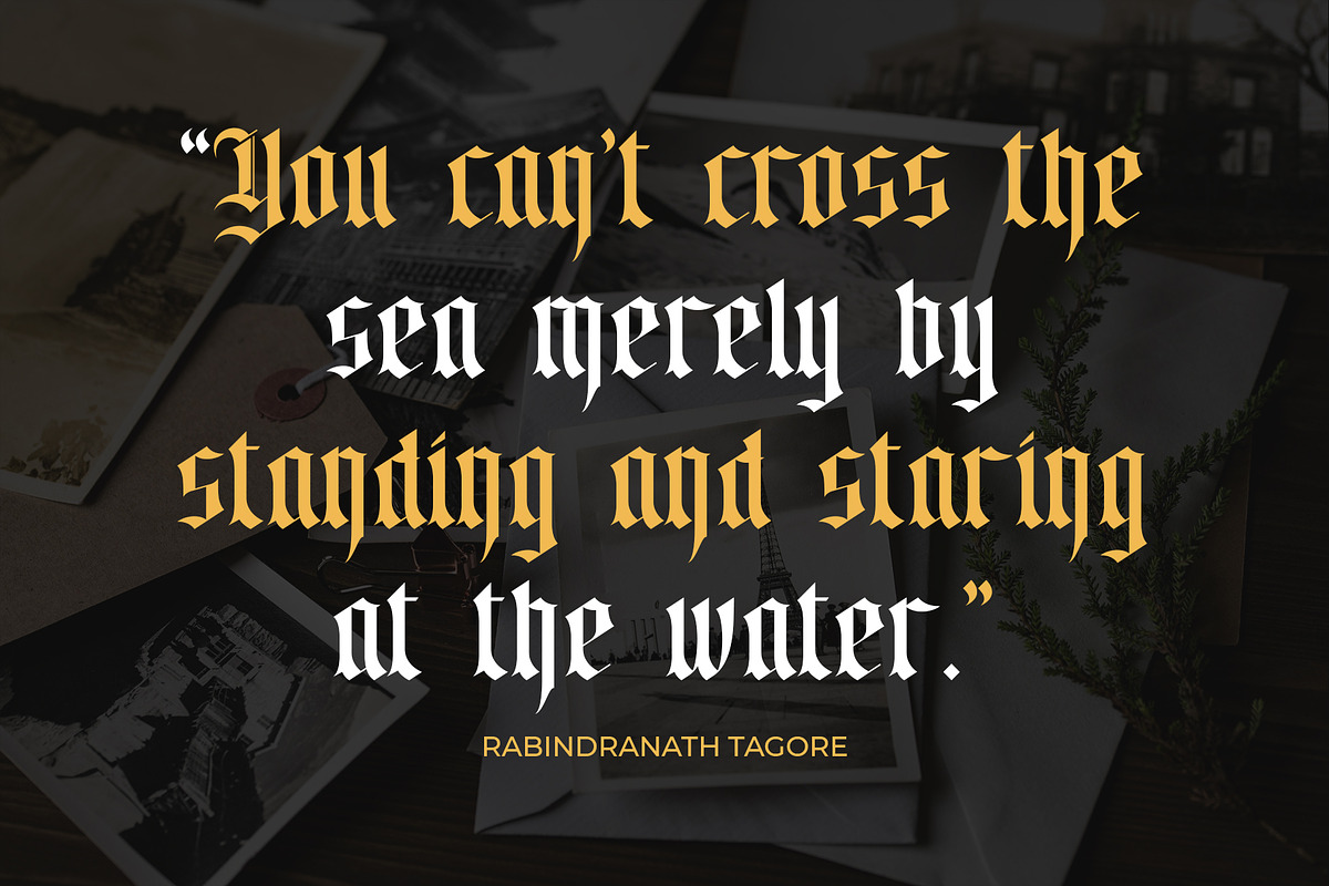 Hieron - Blackletter Font, a Blackletter Font by Idea Studio (Photo 7 of 12)