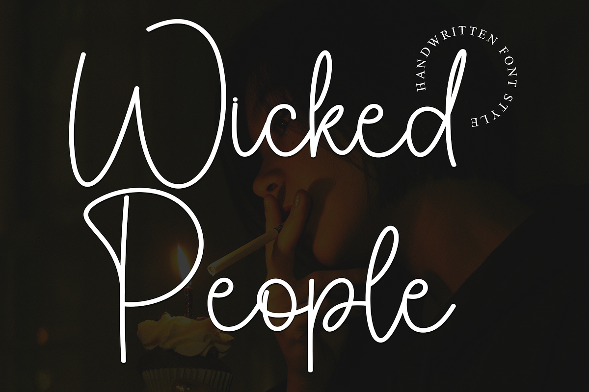 Wicked People, a Handwritten Font by InermediaSTUDIO (Photo 1 of 8)