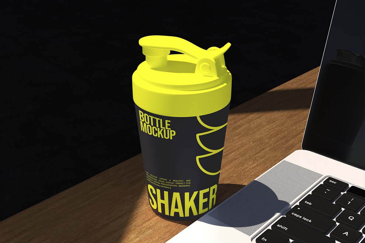 Shaker Bottle Mockup, a Cups & Container Mockup by Permadi Creative (Photo 3 of 5)