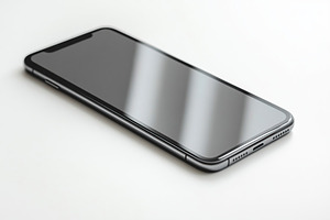 Mockup smartphone with a blank screen on white background, a Technology Photo by AlyaAnd
