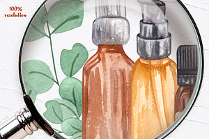 Aromatherapy Watercolor Clipart