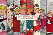 Retro Christmas Cards II, a Seasonal Illustration by Patterns for Dessert (Thumbnail 1 of 5)