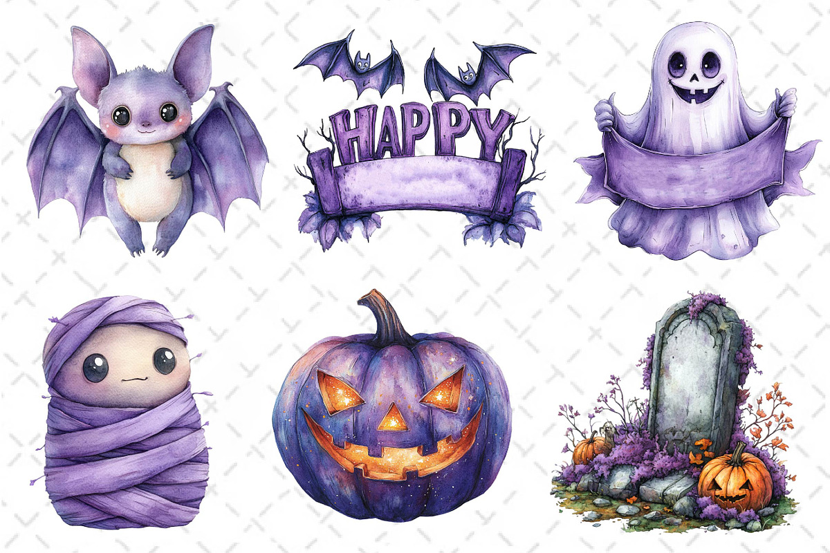 Happy Halloween Clipart PNG, an Illustration by Dream Creation (Photo 6 of 6)