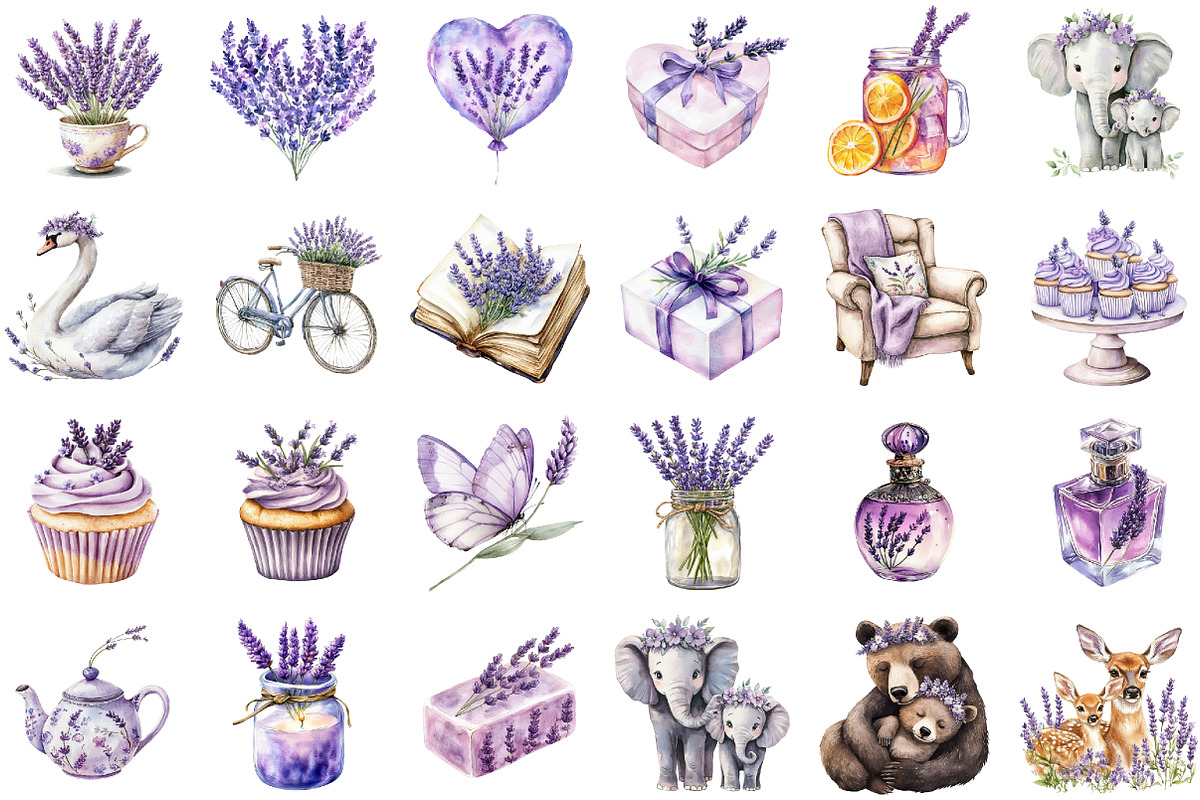 Lavender Mother s Day Clipart, an Illustration by Sublimation Artist (Photo 2 of 6)
