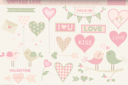 LOVE /Valentine bundle, an Illustration by Poppymoondesign (Thumbnail 6 of 23)