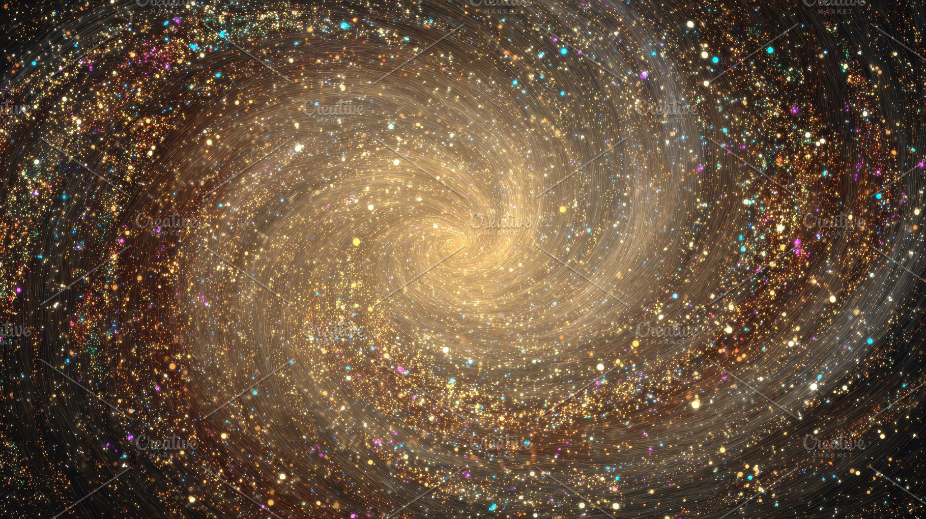 Stars and dust swirl in a galaxy, a Photo by Pavel_design