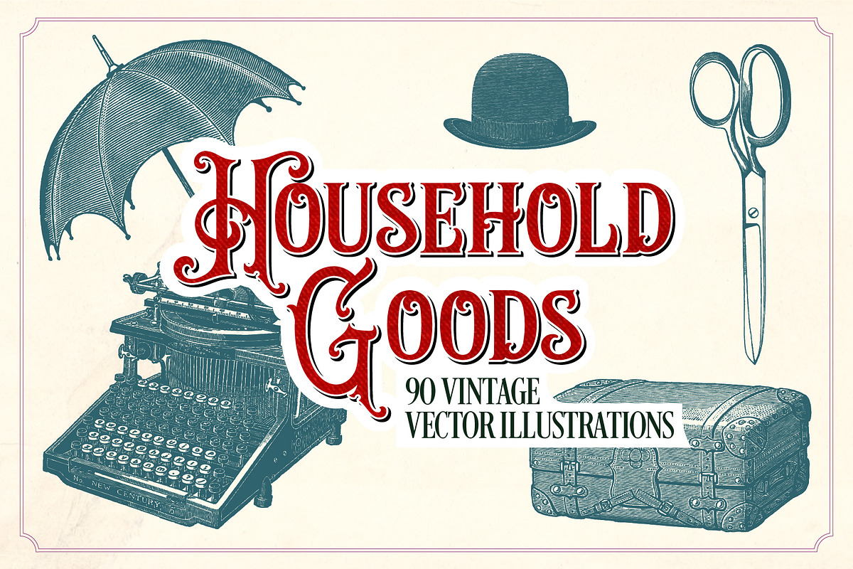 Vintage Household Goods, an Object Illustration by Mr Vintage (Photo 1 of 9)