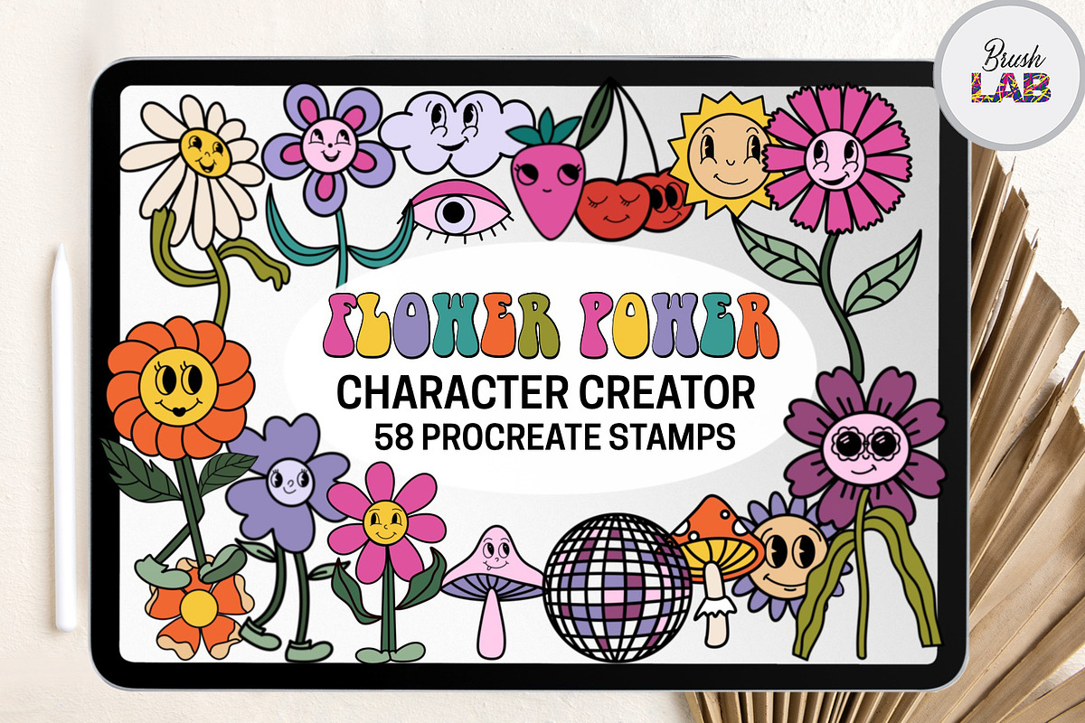 Retro Procreate Bundle Stamps Brush, a Brush Add-On by Brush Lab (Photo 6 of 9)