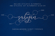 Sabyan // Modern Script Typeface, a Font by Bluestudio (Thumbnail 5 of 11)