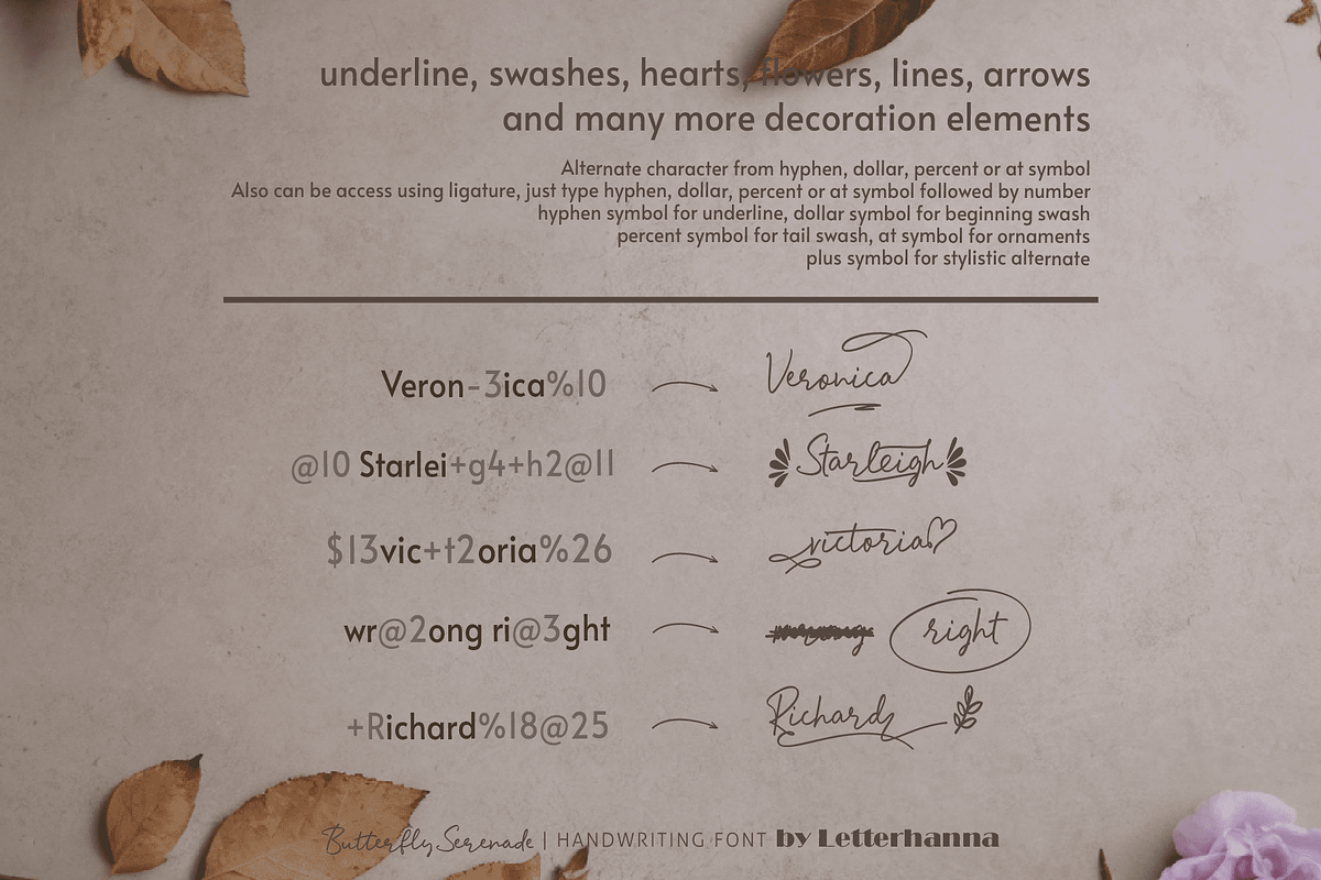 Butterfly Serenade Font, a Handwritten Font by Letterhanna Studio (Photo 9 of 13)