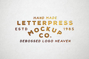 Letterpress Logo Mock-Up