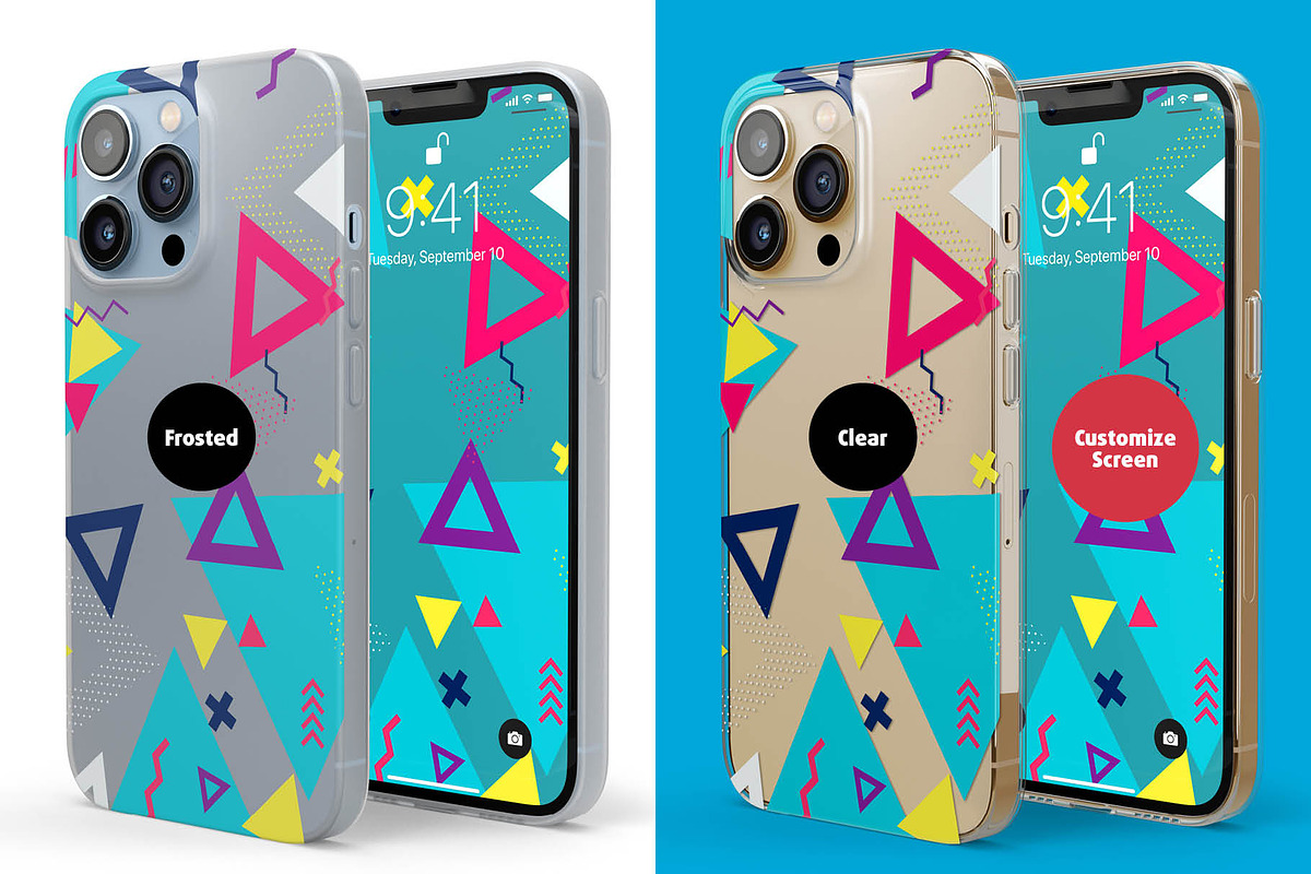 iPhone 13 pro clear/frosted case, an iPhone Mockup by Colatudo Store (Photo 8 of 9)