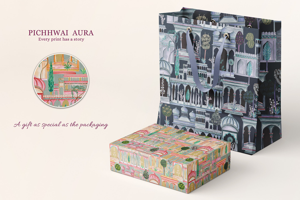 Pichhwai Aura Prints & Pattern, a Pattern Graphic by GND ART STUDIO (Photo 7 of 8)