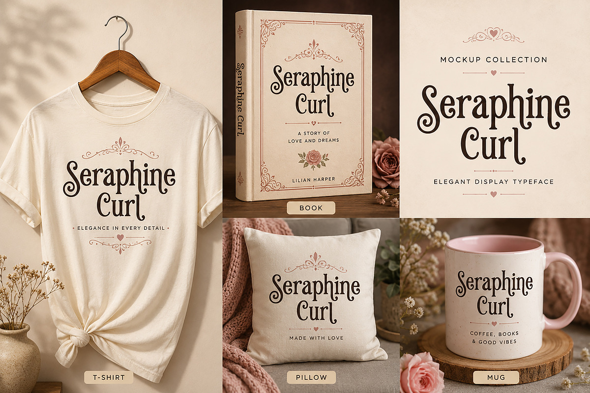 Seraphine Curl, a Serif Font by Wow Magic (Photo 2 of 4)
