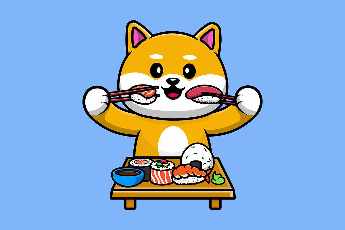 Cute Shiba Inu Dog Sushi Salmon, a Food Illustration by Artstorystudio (Photo 3 of 6)