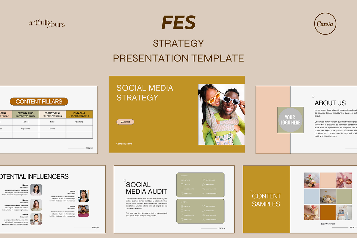 Fes | Social Strategy Presentation, a Presentation Template by Artfullyours (Photo 1 of 7)