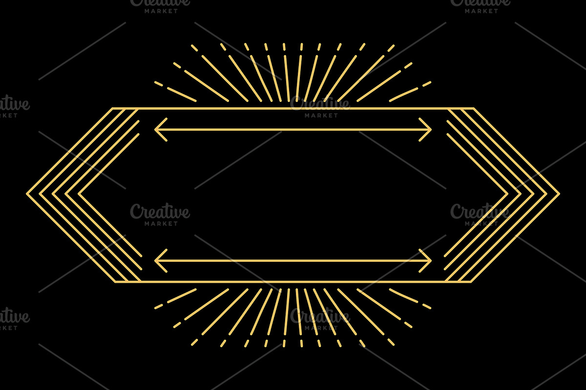Line geometric frame., a Decorative Illustration by incomible