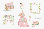 Romantic château watercolor clipart, a Decorative Illustration by Patishop Art (Thumbnail 5 of 10)