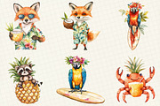 Tropical Summer Animal Clipart, an Illustration by OK Design (Thumbnail 3 of 5)