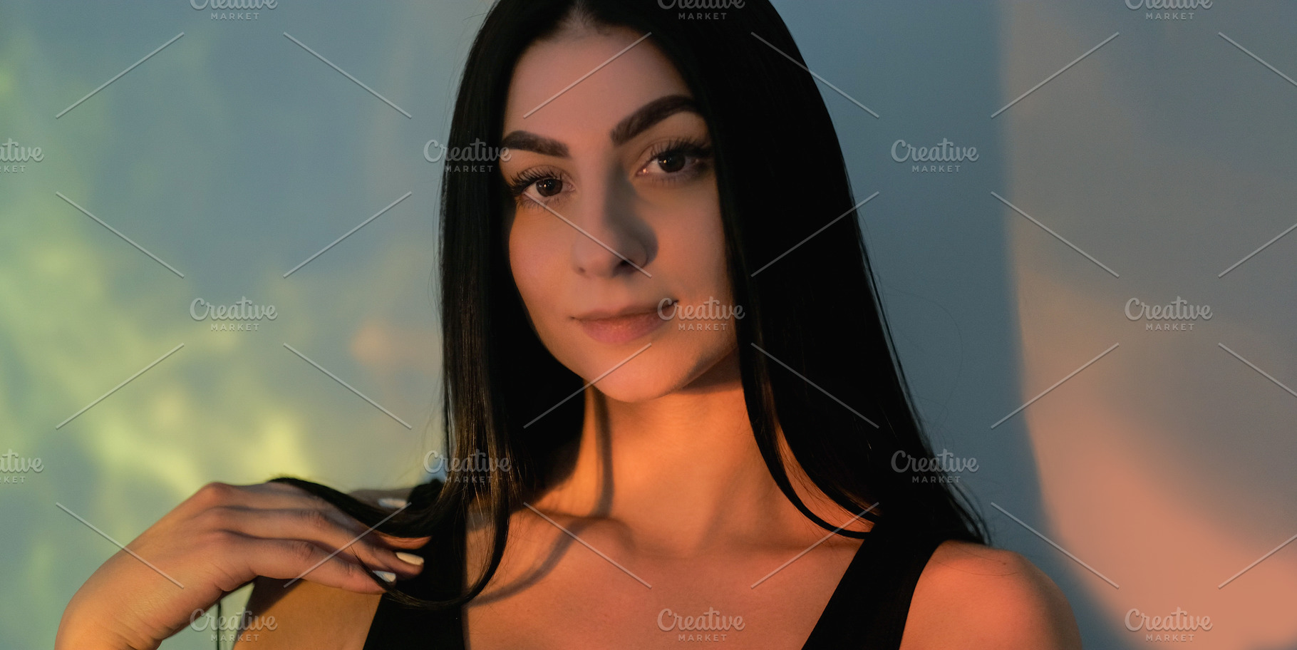 Shiny look face flare light lens woman natural, a Person Photo by Photo Drive Studio