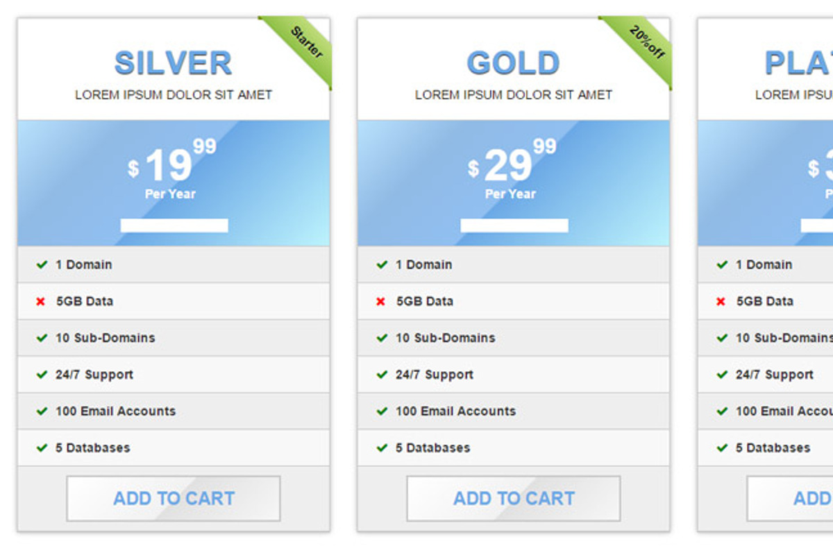 Minima-Responsive Pricing Table, a Bootstrap Template by Raheel Javed Designs (Photo 4 of 5)