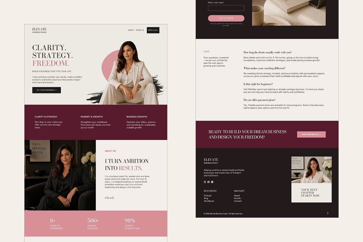 Elevate - Canva Website Template, a Landing Page Template by PixaSquare (Photo 4 of 7)