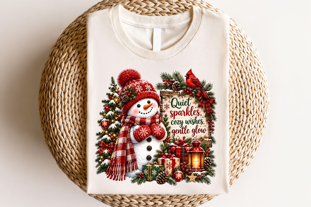Cozy Christmas Snowman Scene PNG, a Seasonal Illustration by CraftArtStudio (Photo 4 of 4)