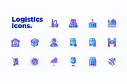 Logistics | 16 Thin Line Icons Set, an Outline Icon by Alex Blogoodf (Thumbnail 6 of 12)