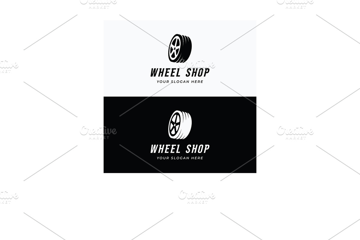 Tire or wheel logo design with creat, a Branding & Logo Template by LOGOCREATIVE