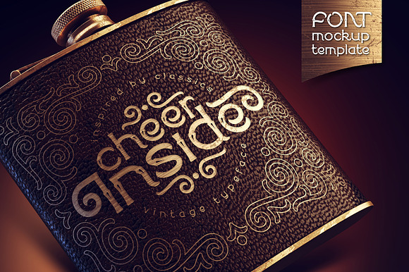 Cheer inside. Font, mockup, template preview 8