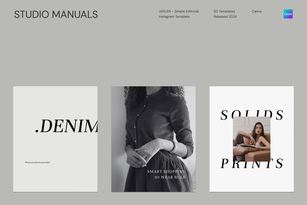 VAYLEN - Simple Editorial Instagram, a Social Media Template by Studio Manuals (Photo 2 of 8)