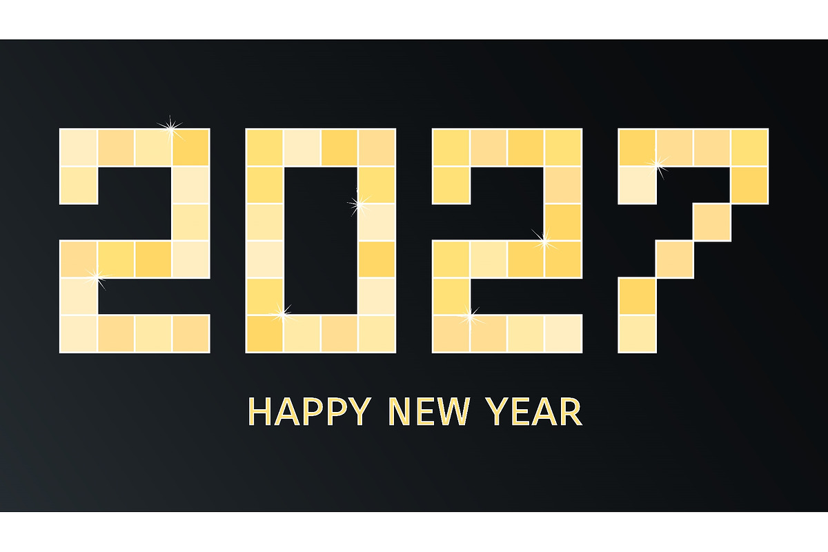 2027 Happy New Year golden disco, a Seasonal Illustration by sceptical cactus (Photo 1 of 3)