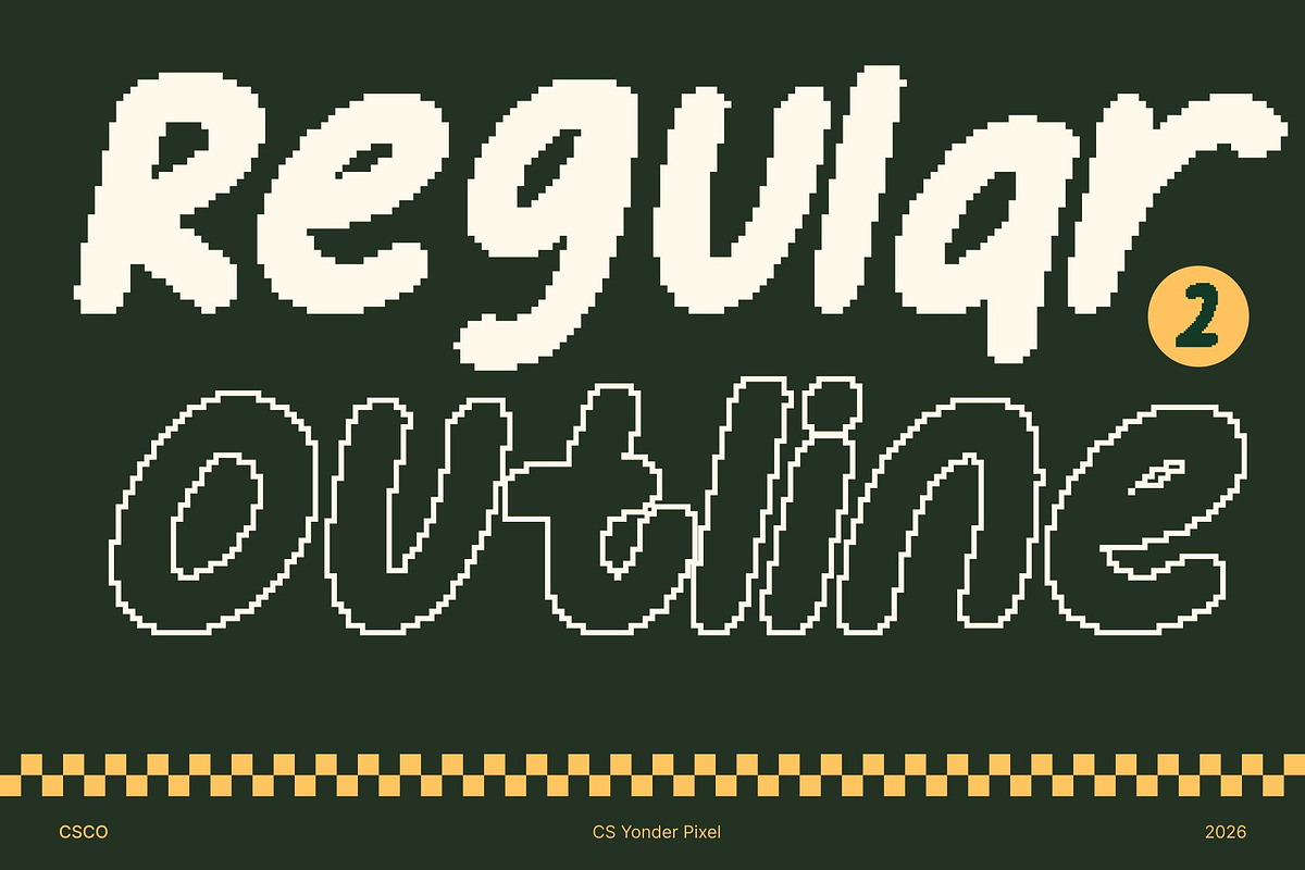 CS Yonder Pixel, a Sans Serif Font by Craft Supply Co. (Photo 3 of 8)