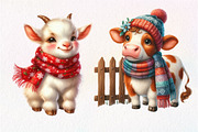 Farm Animals Cozy Farmhouse Clipart, an Illustration by Dream Creation (Thumbnail 7 of 7)