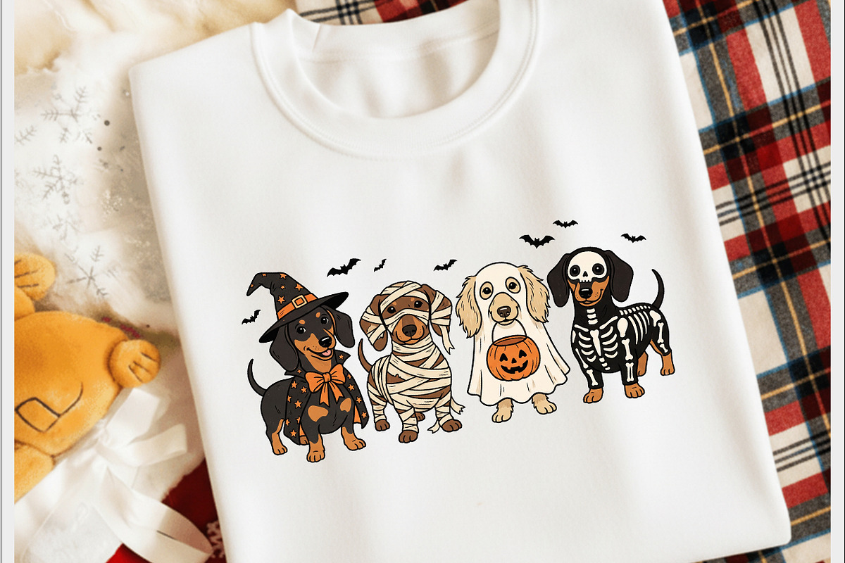 Halloween Ghost Cat Dog Bundle, a Seasonal Illustration by crative8112 (Photo 6 of 9)