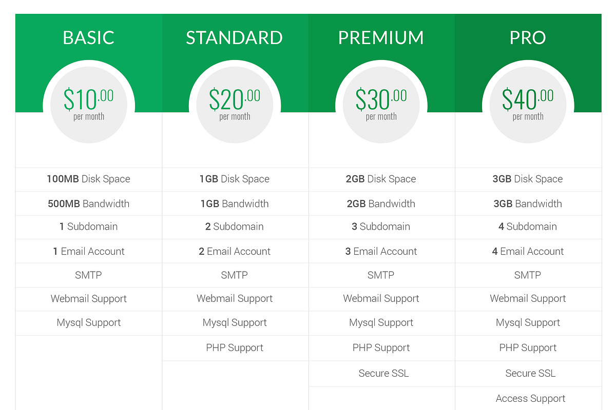Pricing Table, a Templates & Theme by ARP Creation (Photo 5 of 7)