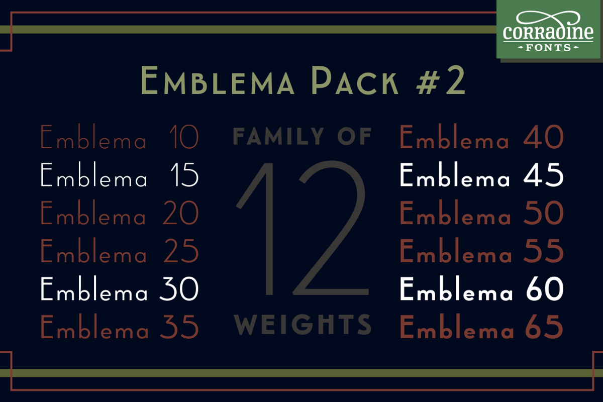Emblema Font Pack #2 preview 2