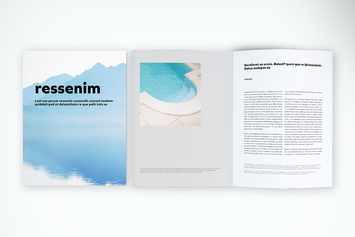 Clean Editorial Brochure Template, a Brochure Template by McLittle Stock (Photo 4 of 4)