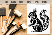 Stencil Squirrel, an Animal Illustration by MARYCRAFTIRIA (Thumbnail 2 of 3)