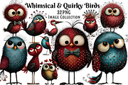 Whimsical & Quirky Bird Clipart, an Illustration by Dream Creation (Thumbnail 1 of 5)