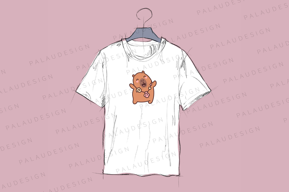 Kawaii Capybara Summer Season, a Seasonal Illustration by Palau (Photo 2 of 12)