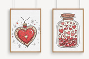 Whimsical Heart Day Clipart, an Illustration by Libby Wishes (Thumbnail 3 of 5)