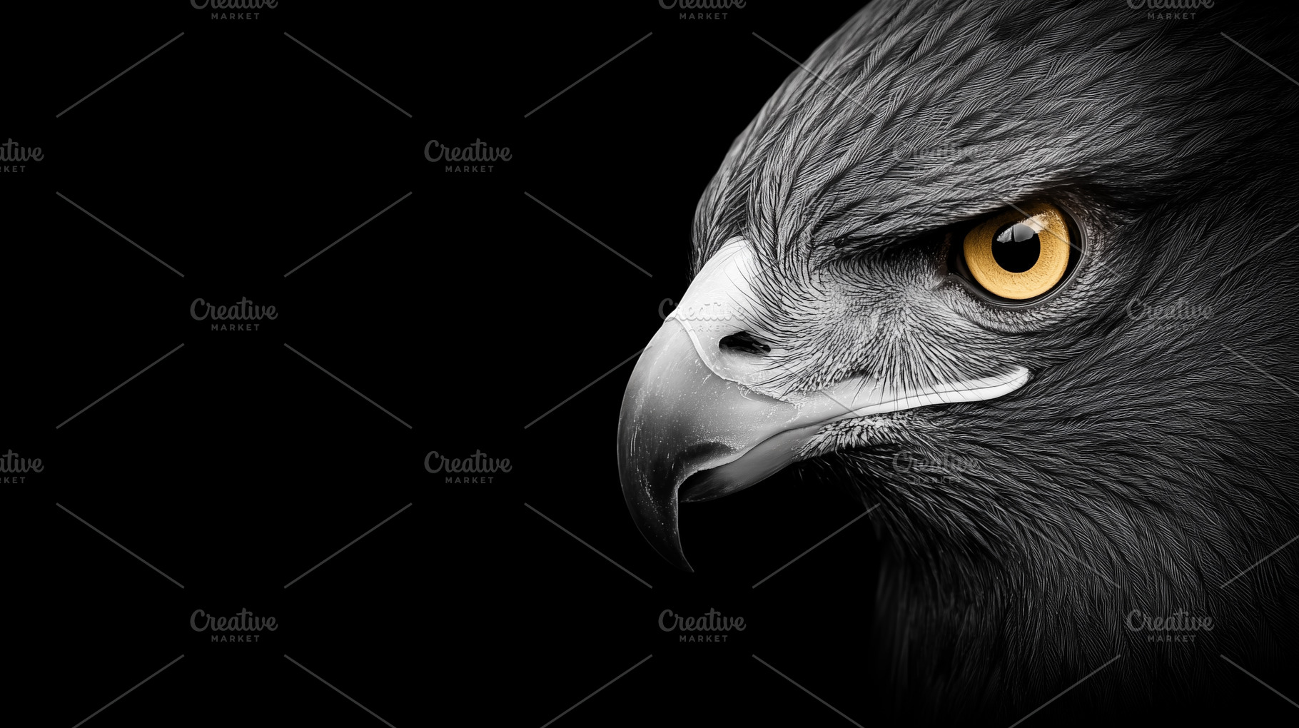 Eagle head with sharp beak, an Animal Photo by MistyDay